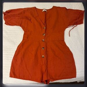 Urban Outfitters Terracotta V-Neck romper